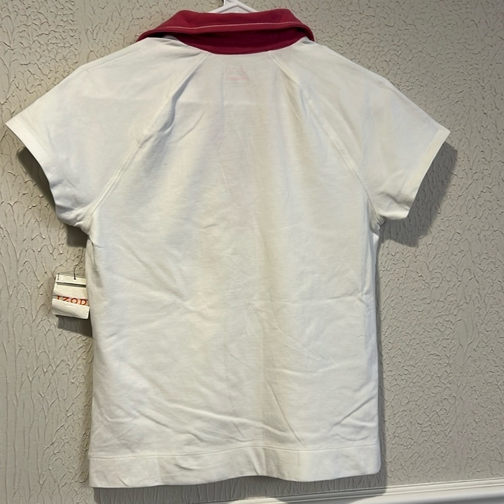 IZOD XFG White pink cotton Golf polo shirt size small - Picture 6 of 7